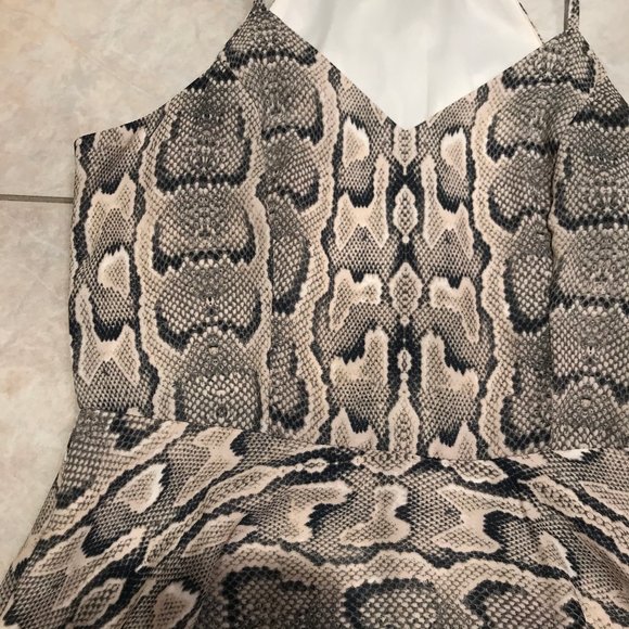 Express Snakeskin Print Strap A Line Dress - Picture 3 of 5